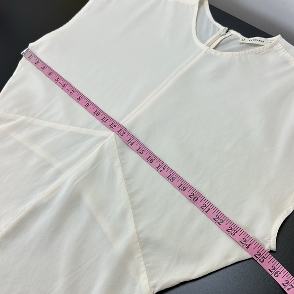 Everlane The Drape Top in Butterlite Bone 100% Tencel Cap Sleeve Zip Back 14 - Picture 10 of 15